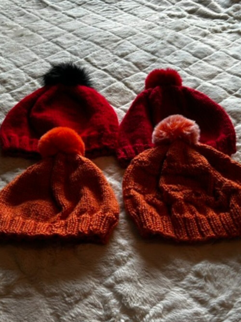 Handmade Knit Unisex Hats w/ Removeable PomPom
